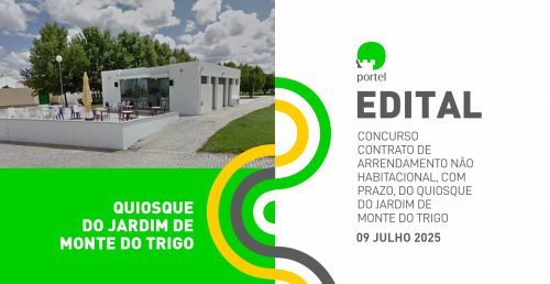 Edital – Concurso para Contrato de Arrendamento não Habitacional, com Prazo, do Quiosque do Jardim de Monte do Trigo
